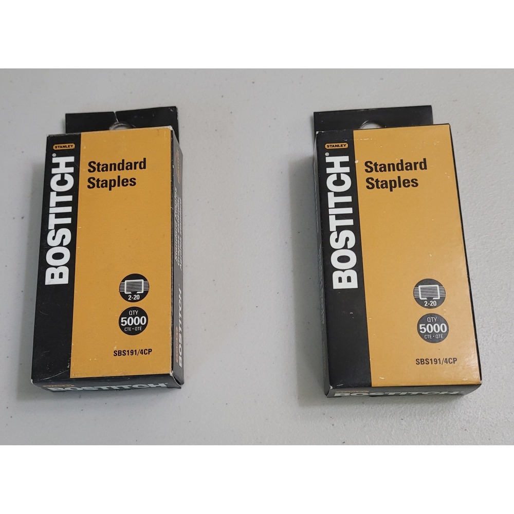 Bostitch Standard Staples SBS191/4CP 2-Pack 10000 Count Chisel Point New